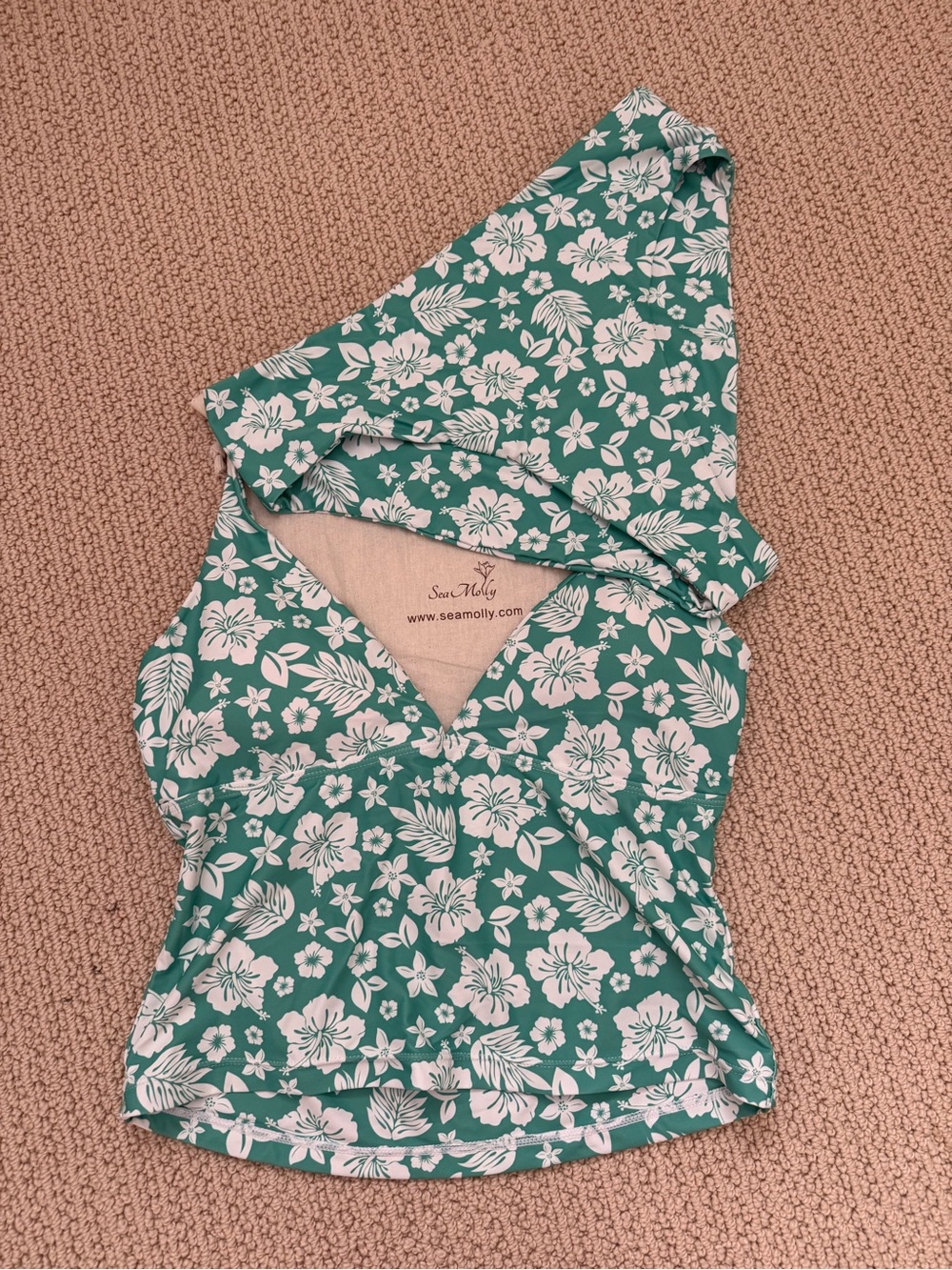 SeaMolly Green Floral Swimsuit - Size XL - NWT